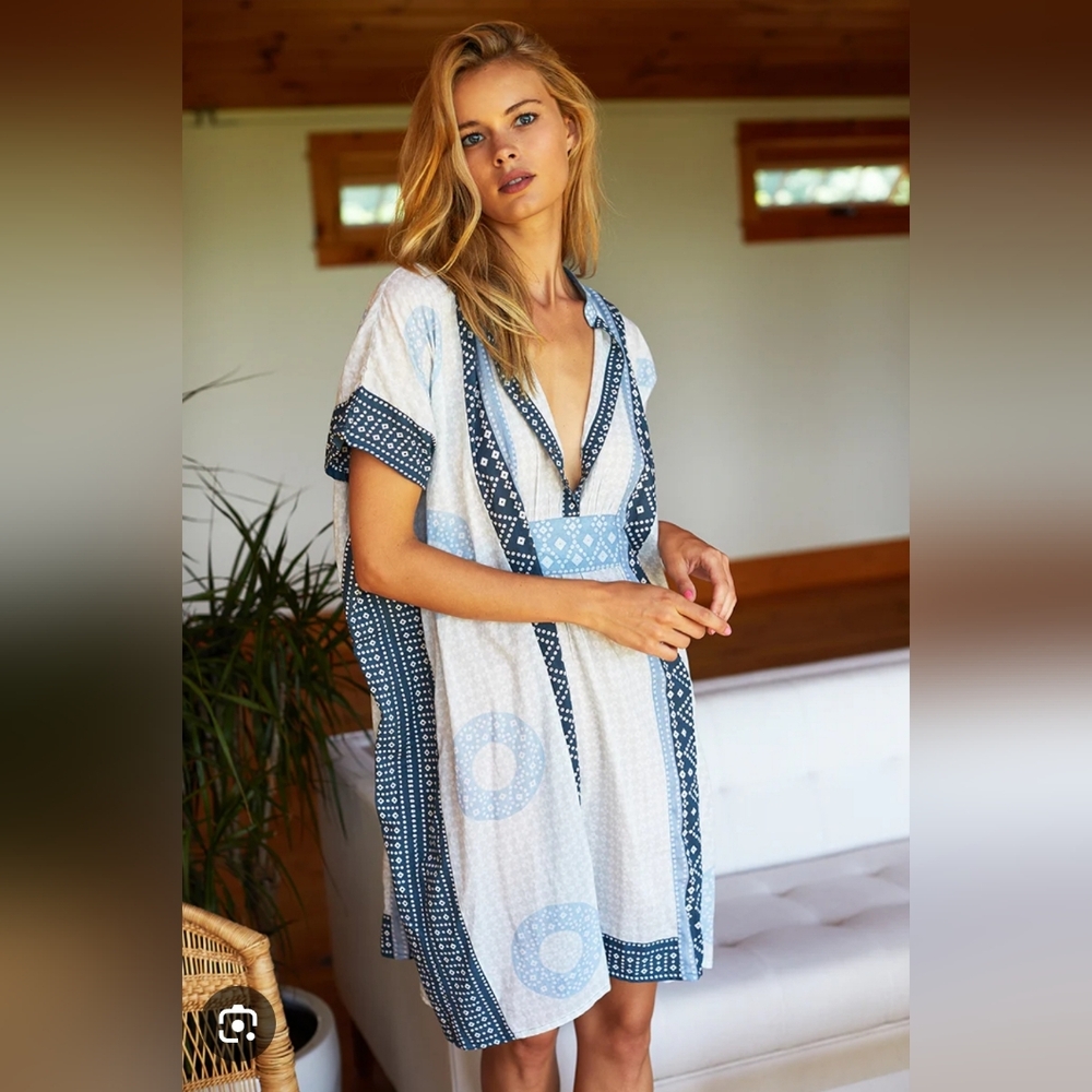 Emerson Fry Blue and White Swim Coverup